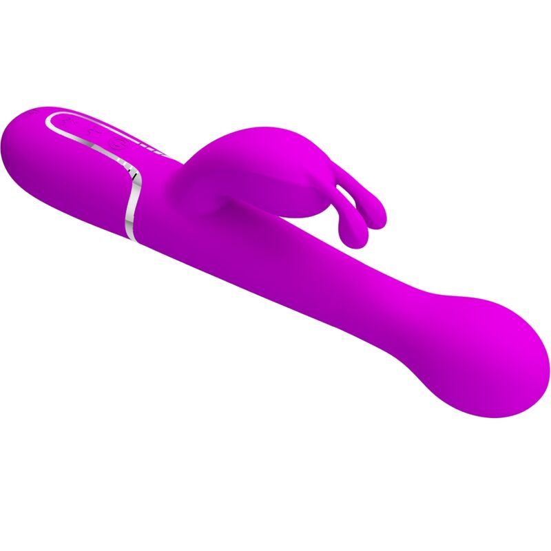 PRETTY LOVE - DEJON VIBRATORE RABBIT 3 IN 1 MULTIFUNZIONE CON SPINTA E ROTAZIONE FUCSIA