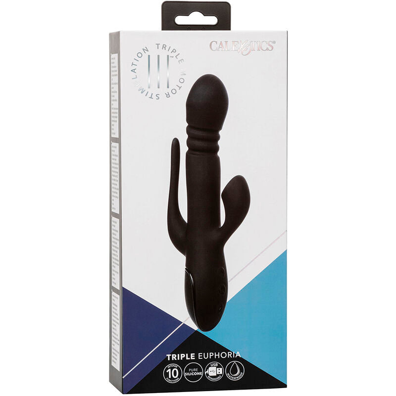 CALEXOTICS - TRIPLE EUPHORIA VIBRATORE NERO