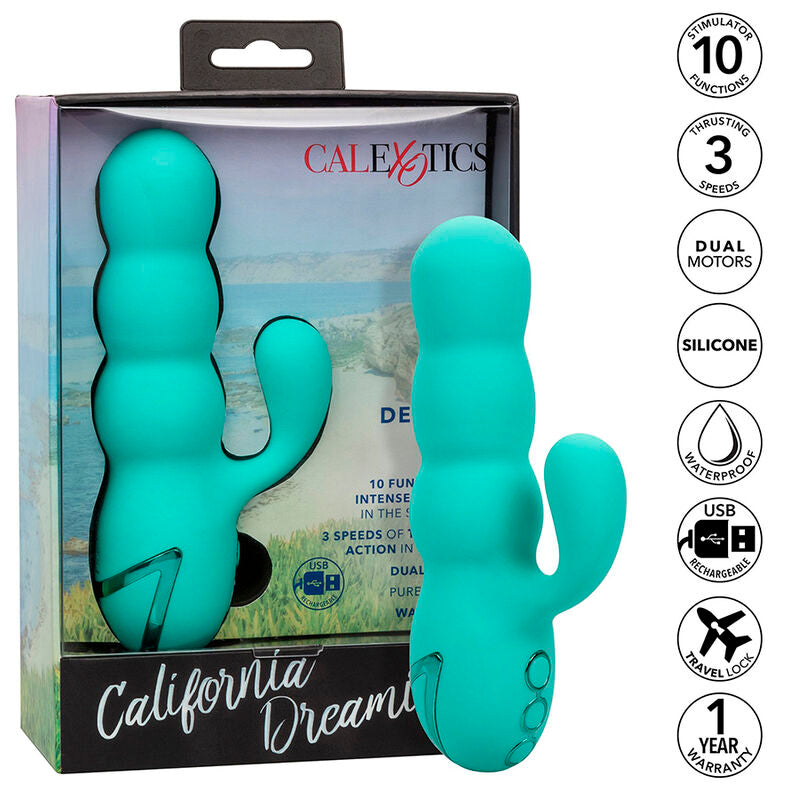CALEXOTICS - CALIFORNIA DREAMING DEL MAR DIVA VIBRATORE RABBIT AQUA GREEN