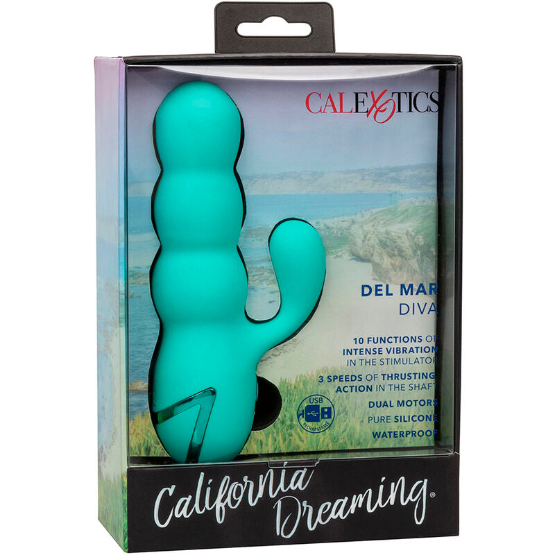 CALEXOTICS - CALIFORNIA DREAMING DEL MAR DIVA VIBRATORE RABBIT AQUA GREEN