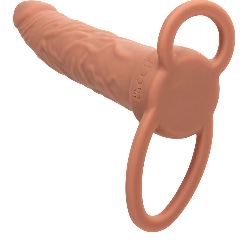 CALEXOTICS - PERFORMANCE MAXX ANELLO DOPPIO CON PROLUNGA VIBRANTE COLORE SCURO