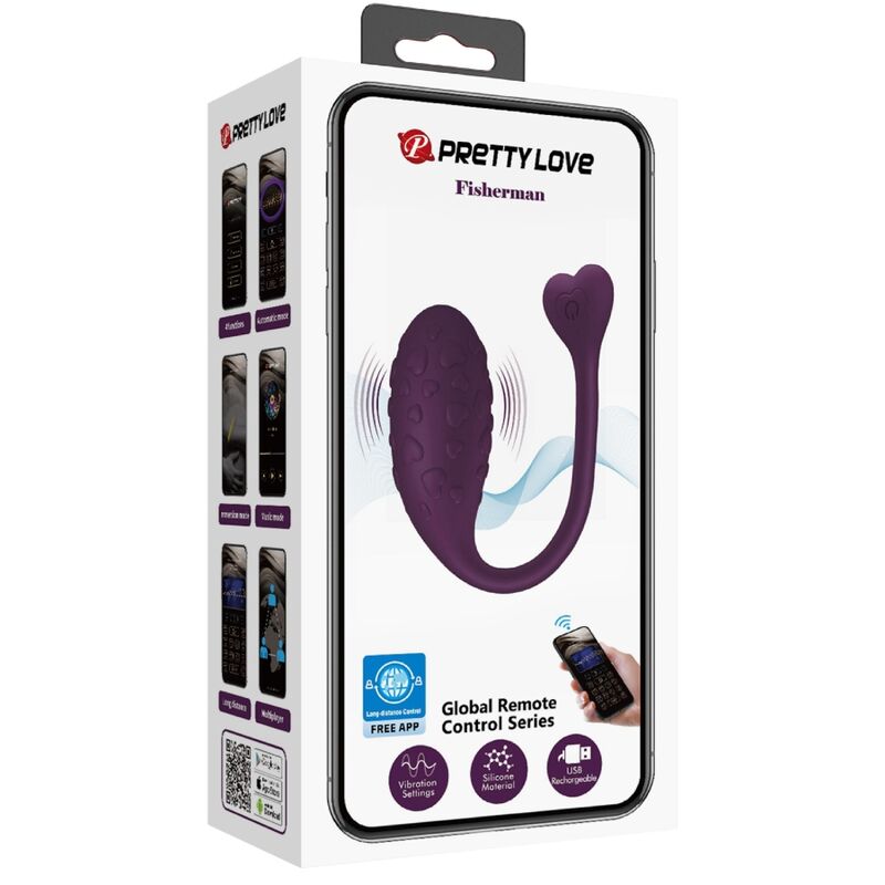 PRETTY LOVE - FISHERMAN OVETTO VIBRANTE CONTROLLATO DA APP LILA