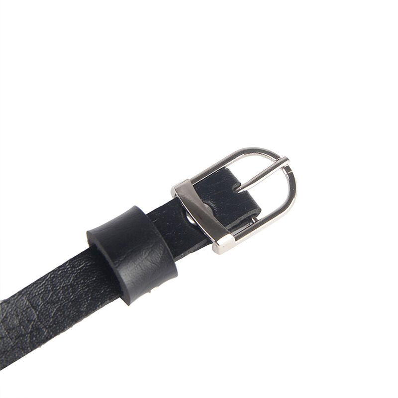 SUBBLIME - IMBRACATURA TORACICA IN PELLE CON CATENE NERA TAGLIA UNICA