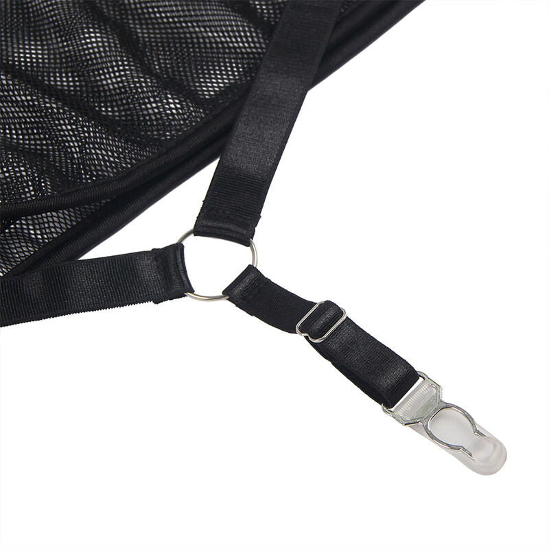 SUBBLIME - ABITO NERO TRASPARENTE CON SCOLLO AL CENTRO S/M