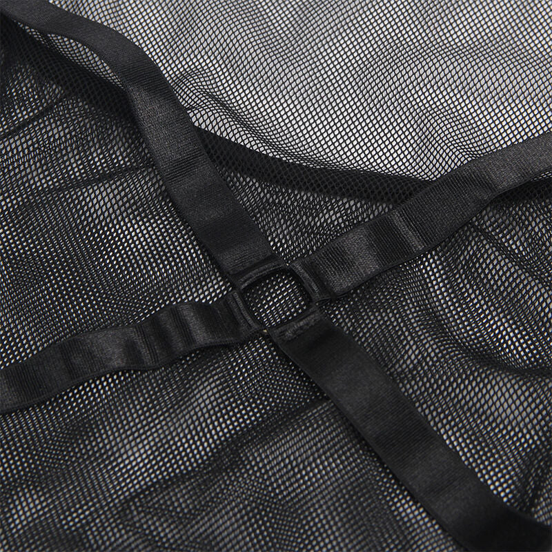 SUBBLIME - ABITO NERO TRASPARENTE CON SCOLLO AL CENTRO S/M