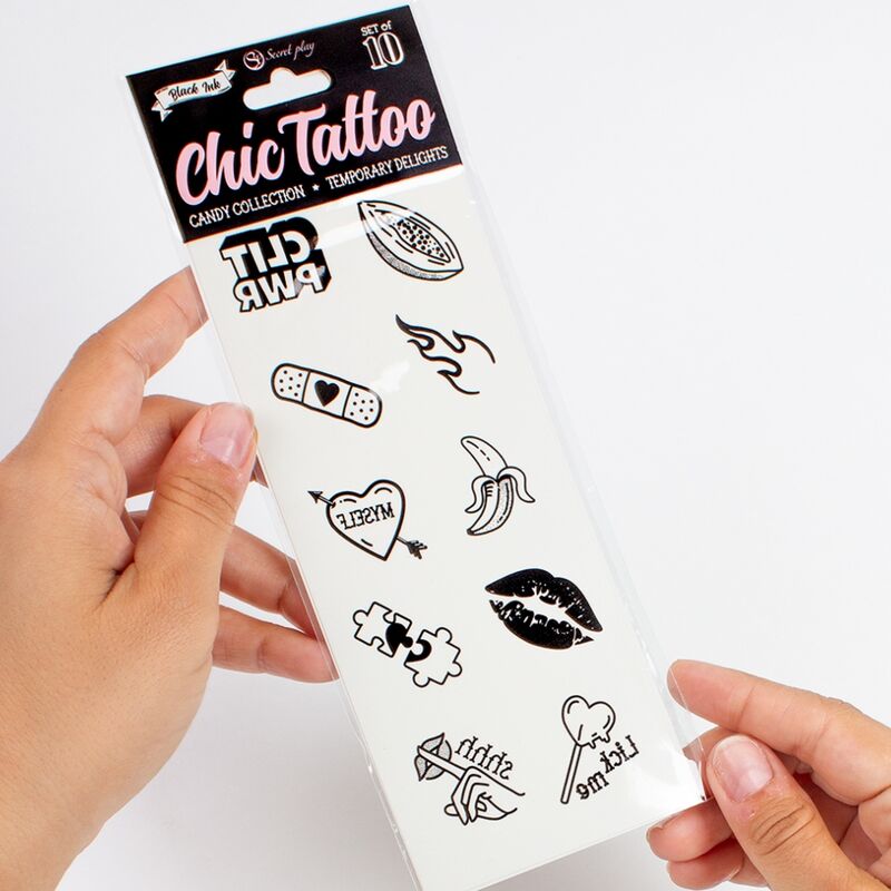 SECRET PLAY - SET DI 10 TATUAGGI TEMPORANEI CANDY COLLECTION