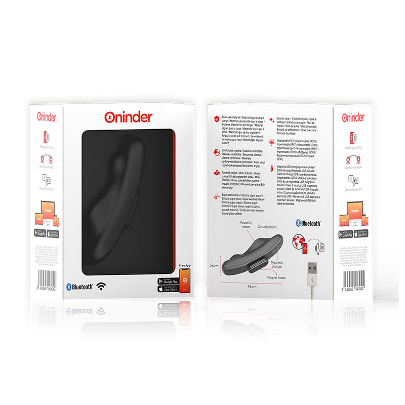 ONINDER - MANILA VIBRATORE DA MUTANDINA 9,6 CM X 2,6 CM 9 VELOCITÀ RICARICABILE APP GRATUITA
