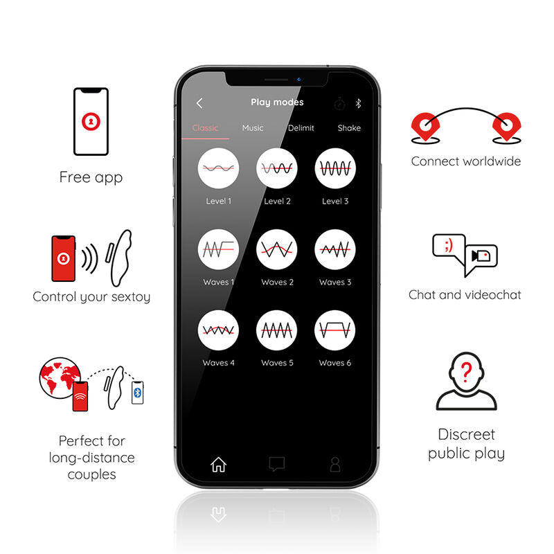 ONINDER - MANILA VIBRATORE DA MUTANDINA 9,6 CM X 2,6 CM 9 VELOCITÀ RICARICABILE APP GRATUITA