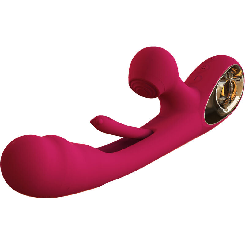 VIBRATORE CON STIMOLATORE CLITORIDEO, 15 MODALITÀ DI VIBRAZIONE, LINGUA MOBILE REALISTICA, SILICONE BODY-SAFE