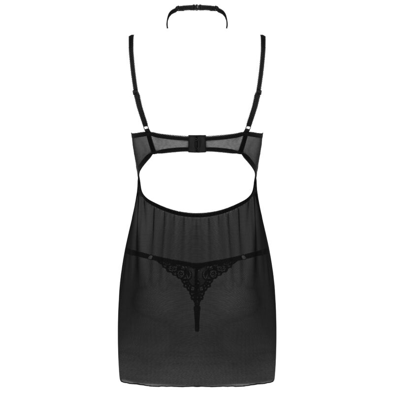 LIVCO CORSETTI FASHION - SET BINELLA BABYDOLL + TANGA NERO
