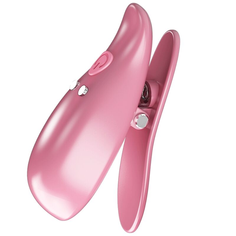 PRETTY LOVE - MORSETTI PER CAPEZZOLI VIBRANTI A FOGLIA ROSA