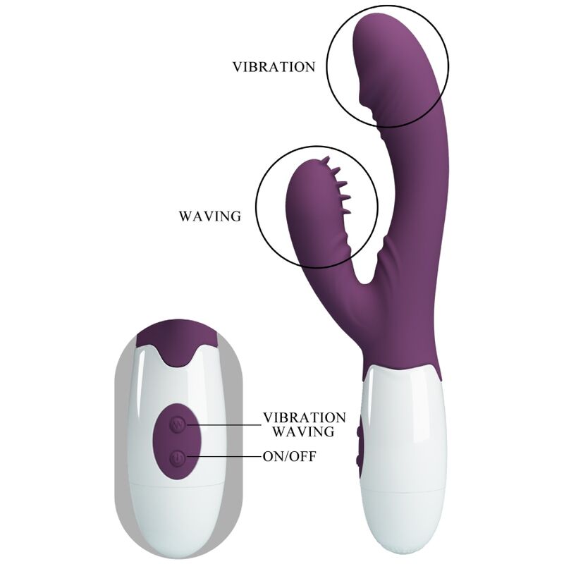 PRETTY LOVE - ANDRE VIBRATORE RABBIT E STIMOLATORE DEL PUNTO G VIOLA