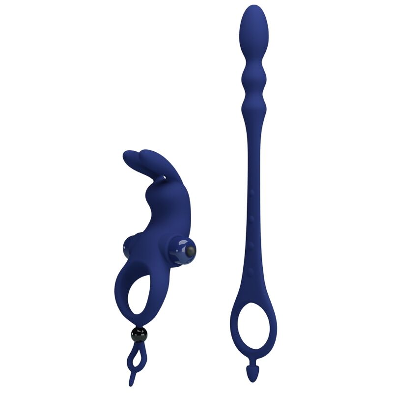 PRETTY LOVE - AYAD ANELLO VIBRANTE CON RABBIT E PLUG BLU
