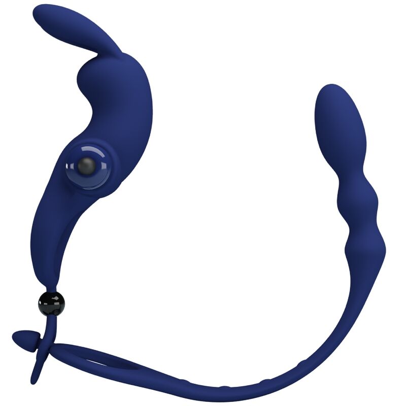 PRETTY LOVE - AYAD ANELLO VIBRANTE CON RABBIT E PLUG BLU