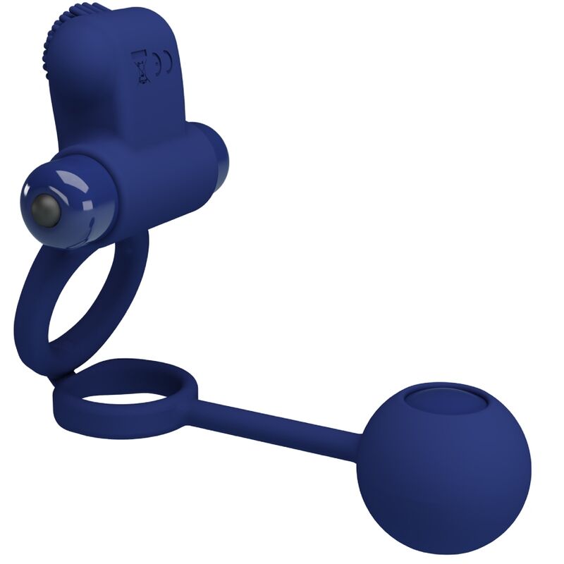 PRETTY LOVE - REMINGTON ANELLO DOPPIO VIBRANTE CON PLUG BLU