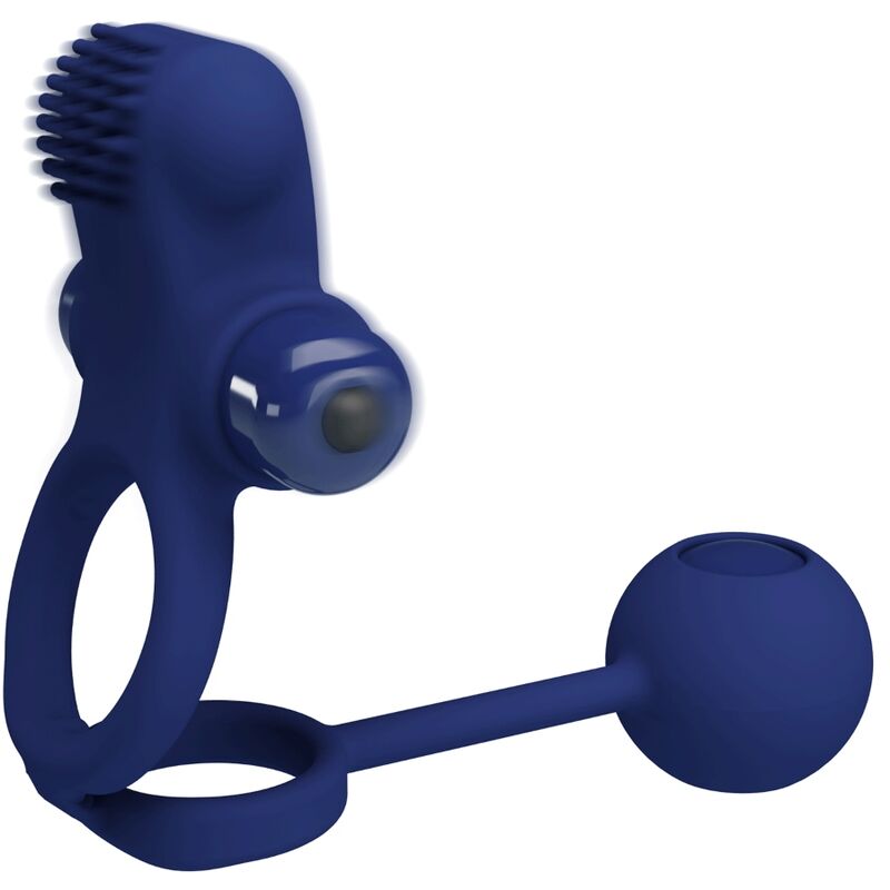 PRETTY LOVE - REMINGTON ANELLO DOPPIO VIBRANTE CON PLUG BLU