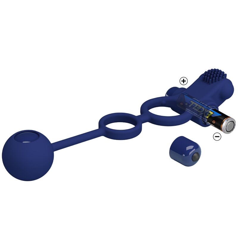 PRETTY LOVE - REMINGTON ANELLO DOPPIO VIBRANTE CON PLUG BLU