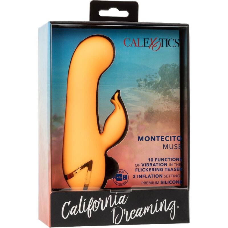 CALEXOTICS - CALIFORNIA DREAMING MONTECITO MUSE VIBRATORE CON RABBIT ARANCIONE