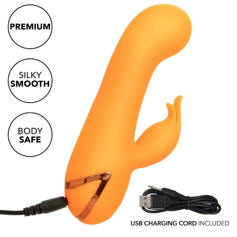 CALEXOTICS - CALIFORNIA DREAMING MONTECITO MUSE VIBRATORE CON RABBIT ARANCIONE