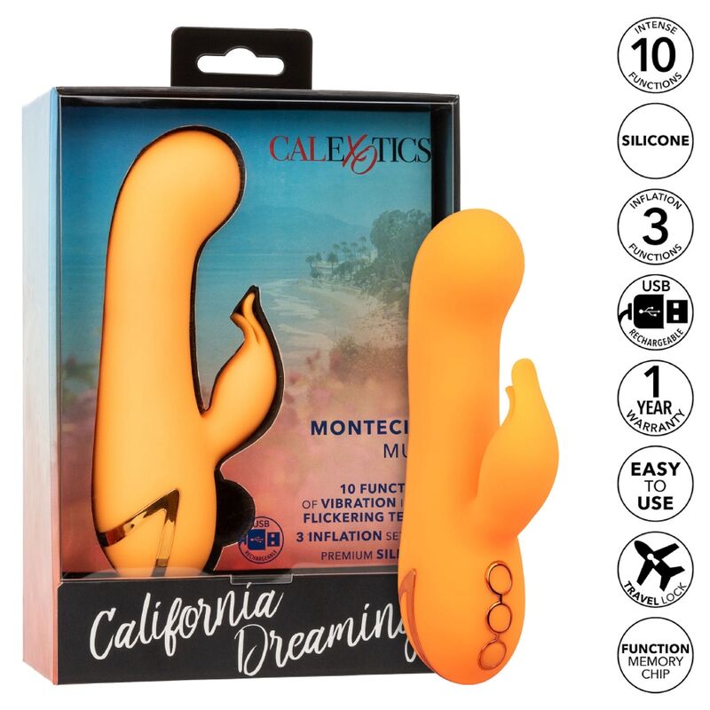 CALEXOTICS - CALIFORNIA DREAMING MONTECITO MUSE VIBRATORE CON RABBIT ARANCIONE