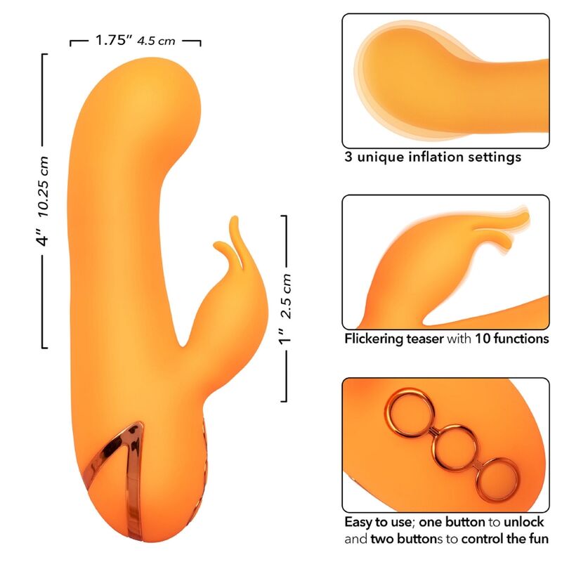 CALEXOTICS - CALIFORNIA DREAMING MONTECITO MUSE VIBRATORE CON RABBIT ARANCIONE