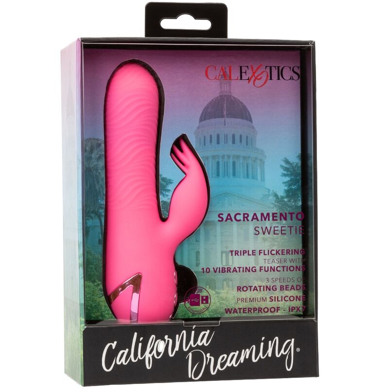CALEXOTICS - CALIFORNIA DREAMING SACRAMENTO SWEETIE VIBRATORE CON RABBIT ROSA