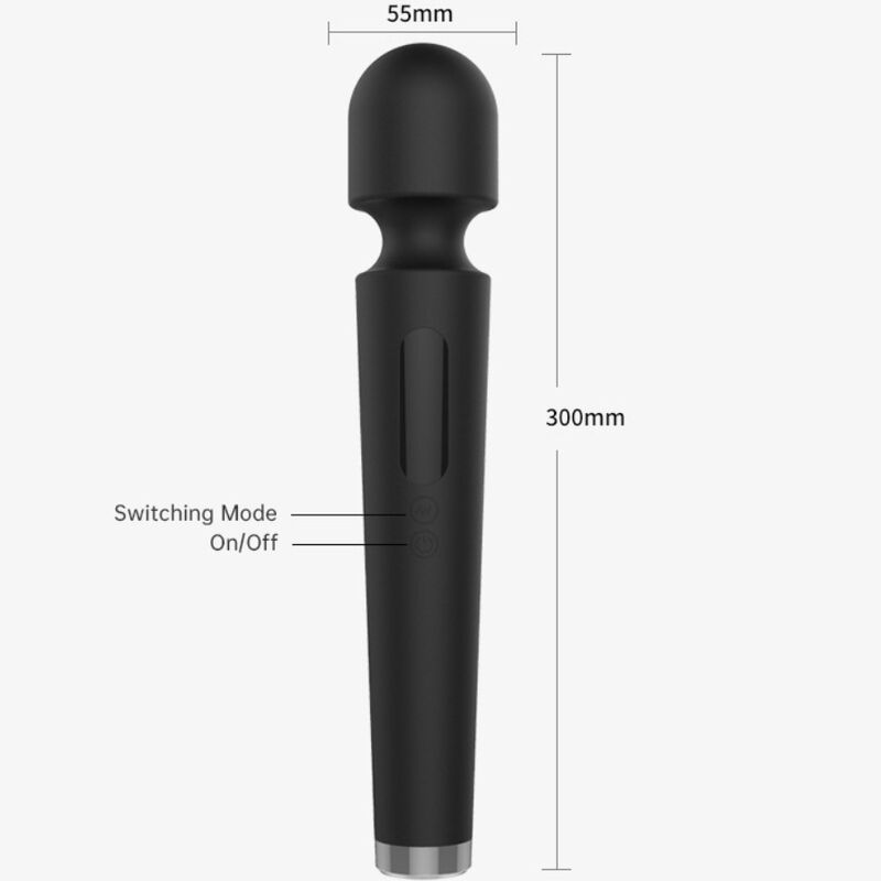 ARMONY - X POWER LARGE MASSAGGIATORE E VIBRATORE 7 VIBRAZIONI NERO