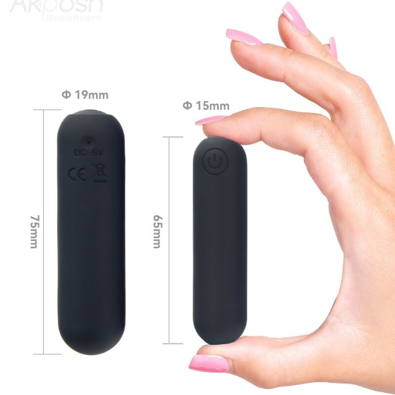 ARMONY - SPLASH HEHE VIBRATORE BULLET SILICONE 10 VIBRAZIONI 65 X 15 CM NERO