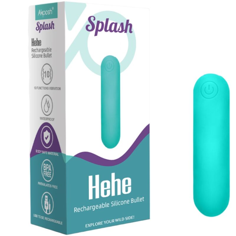 ARMONY - SPLASH HEHE VIBRATORE BULLET SILICONE 10 VIBRAZIONI 65 X 15 CM VERDE