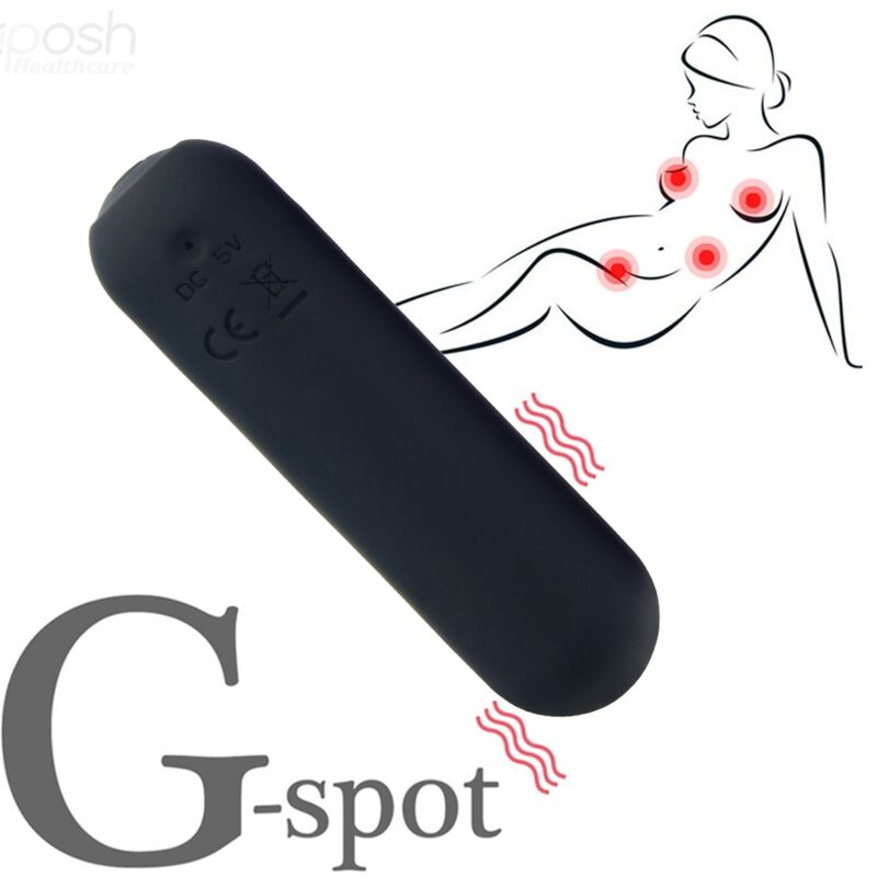 ARMONY - SPLASH HAHA VIBRATORE BULLET SILICONE 10 VIBRAZIONI 75 X 19 CM NERO