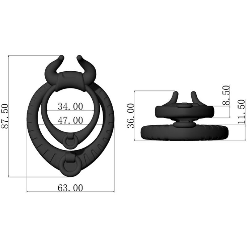 ARMONY - BULL'S LOVE ANELLO NERO