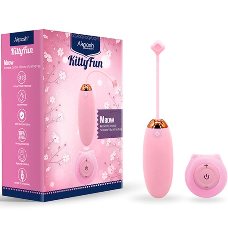 ARMONY - KITTY FUN OVETTO VIBRATORE TELECOMANDO 10 VIBRAZIONI ROSA