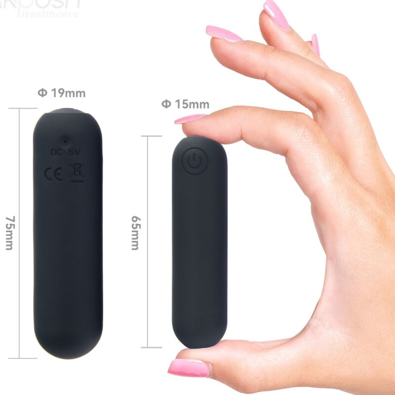 ARMONY - SPLASH HAHA VIBRATORE BULLET SILICONE 10 VIBRAZIONI 75 X 19 CM NERO