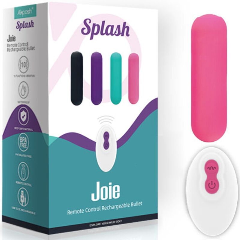 ARMONY - SPLASH JOIE VIBRATORE BULLET IN SILICONE TELECOMANDO 10 VIBRAZIONI 75 X 19 CM ROSA