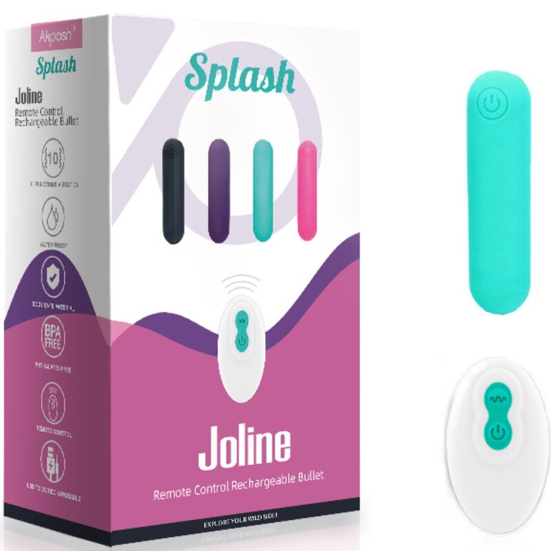 ARMONY - SPLASH JOLINE VIBRATORE BULLET SILICONE TELECOMANDO 10 VIBRAZIONI 65 X 15 CM VERDE