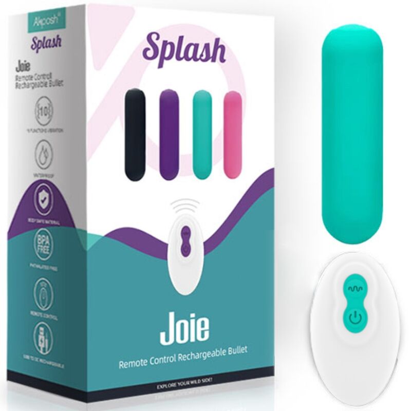 ARMONY - SPLASH JOIE VIBRATORE BULLET IN SILICONE TELECOMANDO 10 VIBRAZIONI 75 X 19 CM VERDE