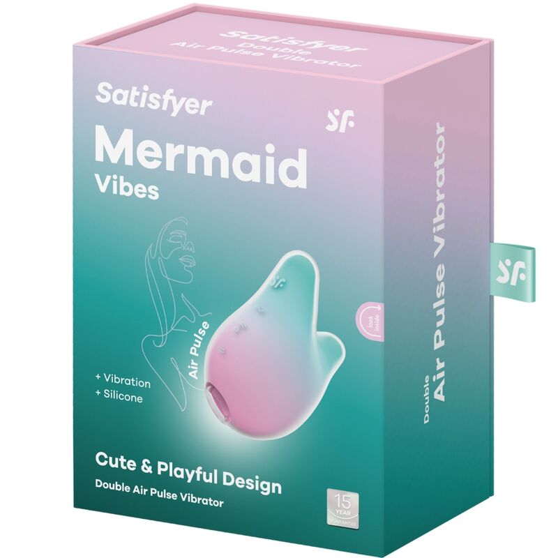 SATISFYER - MERMAID VIBES STIMOLATORE E VIBRATORE AIR PULSE MENTA-ROSA