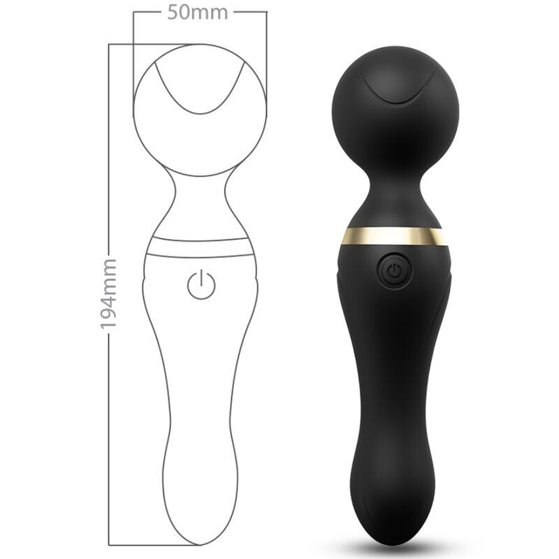 ARMONY - FREEZA MASSAGGIATORE E VIBRATORE TESTA SUPER FLESSIBILE NERO