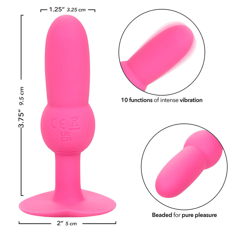 CALEXOTICS - FIRST TIME PLUG ANALE CON PERLINE 10 VIBRAZIONI ROSA