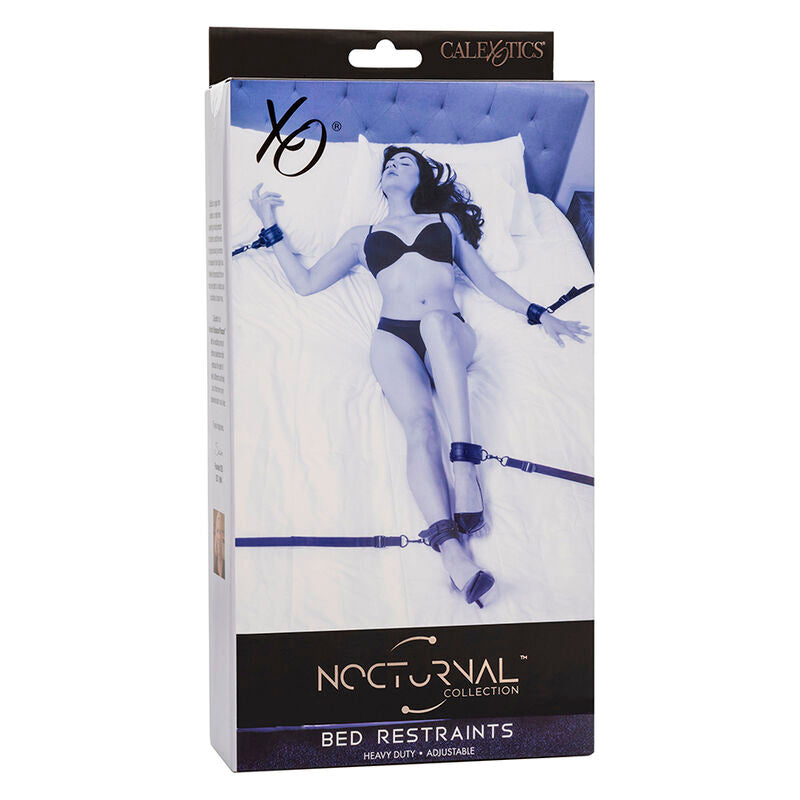 CALEXOTICS NOCTURNAL - FISSAGGI E CINTURINI DA LETTO IN PELLE REGOLABILI NERI