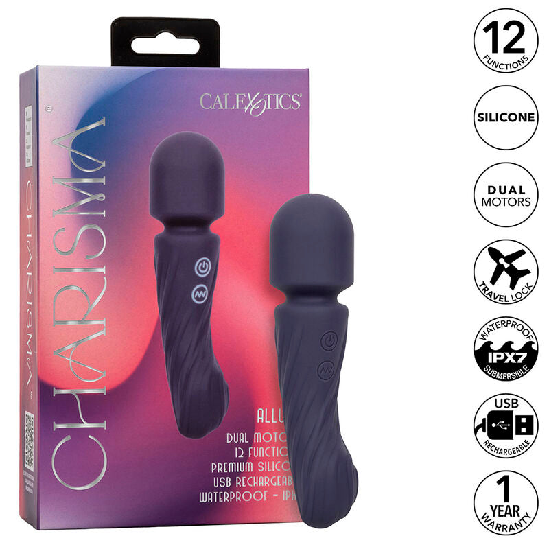 CALEXOTICS - CHARISMA ALLURE MASSAGGIATORE DOPPIO MOTORE 12 FUNZIONI VIOLA