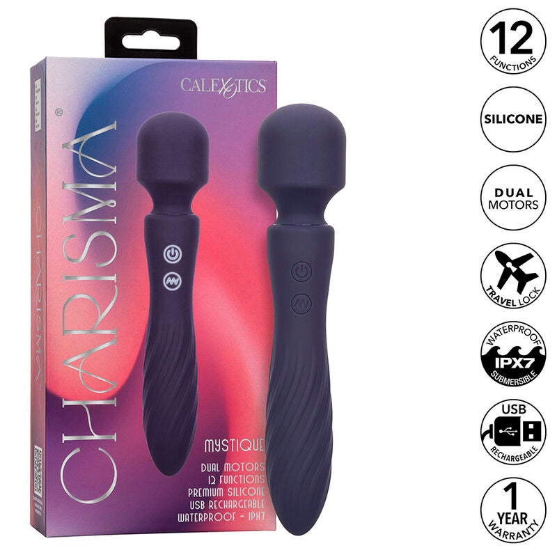 CALEXOTICS - CHARISMA MYSTIQUE MASSAGGIATORE DOPPIO MOTORE 12 FUNZIONI VIOLA