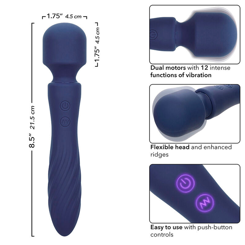 CALEXOTICS - CHARISMA MYSTIQUE MASSAGGIATORE DOPPIO MOTORE 12 FUNZIONI VIOLA