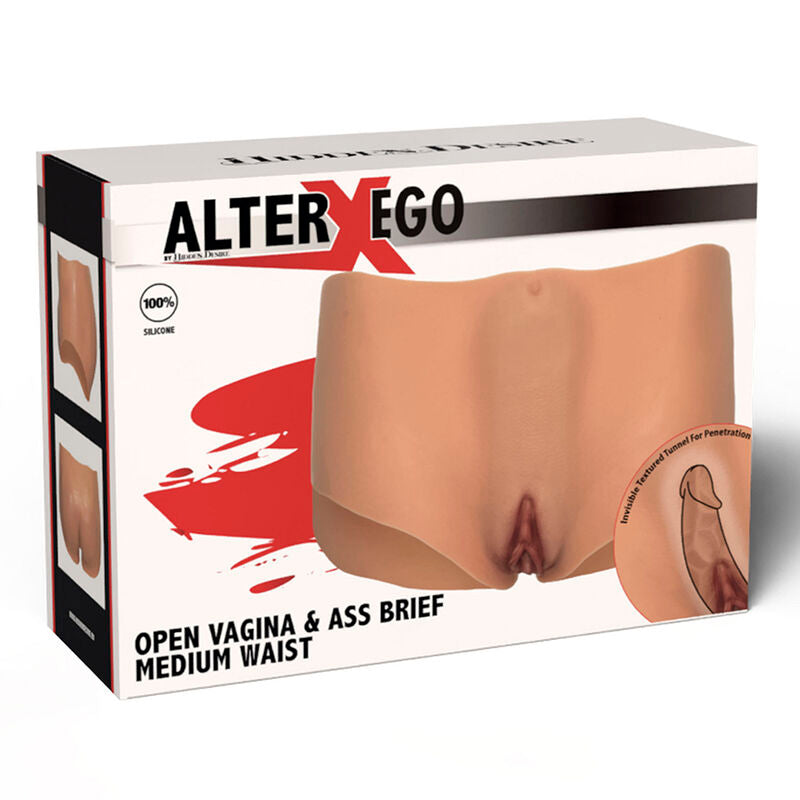 HIDDEN DESIRE - ALTER EGO SLIP ALTEZZA MEDIA CON VAGINA APERTA E ANO NUDE