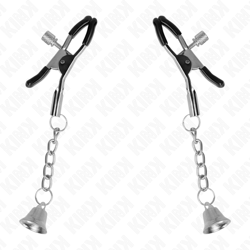 KINK - MORSETTI PER CAPEZZOLI A CAMPANELLA COLOR ARGENTO 6 CM