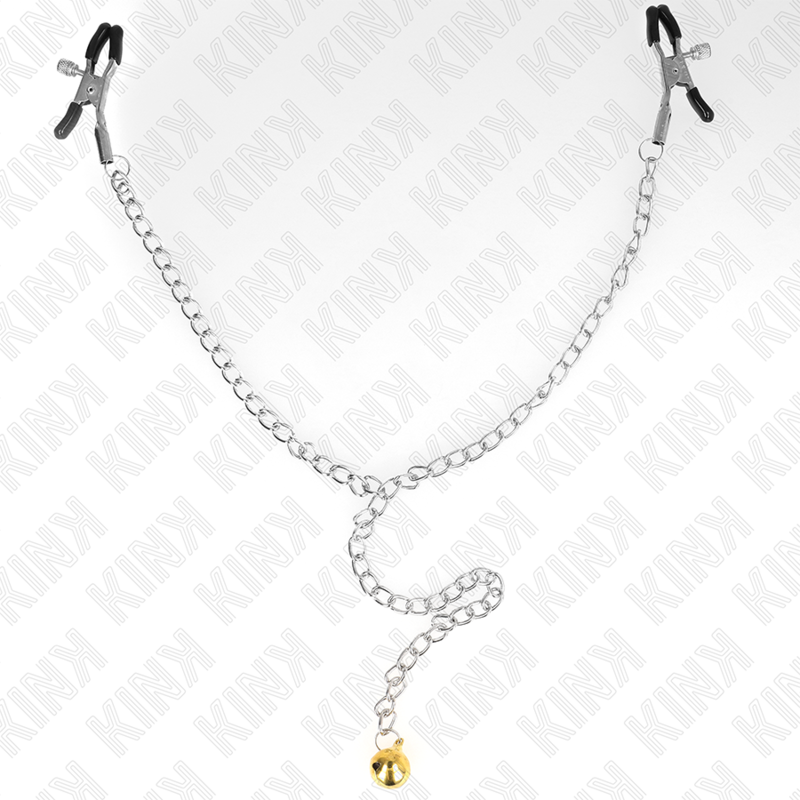 KINK - MORSETTI PER CAPEZZOLI A CATENA CON CAMPANELLA 30 CM