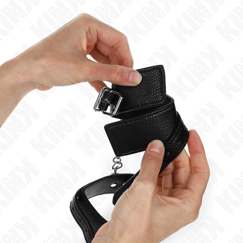 KINK - MANETTE CON MOTIVO SERPENTE NERE REGOLABILI 20-28 CM X 5,4 CM