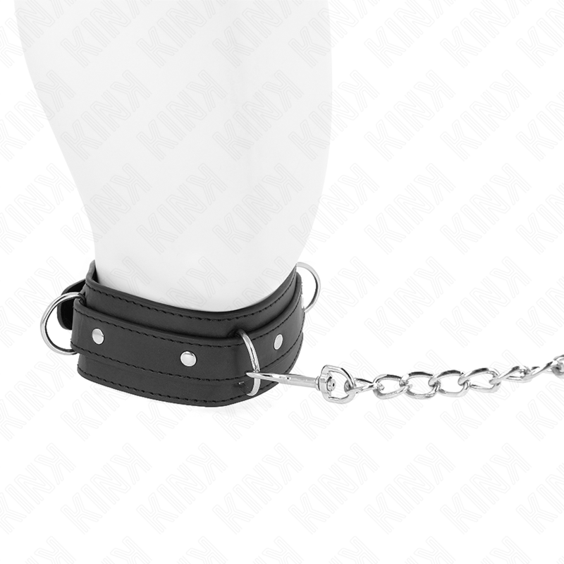 KINK - COLLARE CON GUINZAGLIO 65 CM MODELLO 3 ANELLI 1 REGOLABILE 38-49 CM X 5 CM