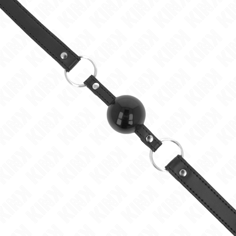 KINK - BALL GAG CON SFERA IN TPE 4 CM CON LUCCHETTO NERO 60 x 2 CM