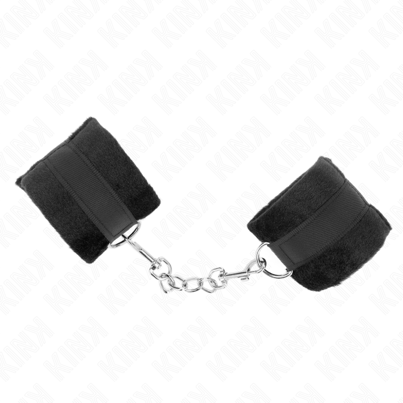 KINK - MANETTE IN PELLICCIA PER PRINCIPIANTI NERE 30 X 7 CM